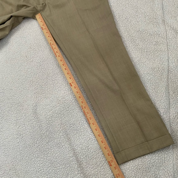 Lauren Ralph Lauren Pleated Dress Pants Men’s 38 x32 Tan Cuffed Career Preppy - Picture 8 of 12